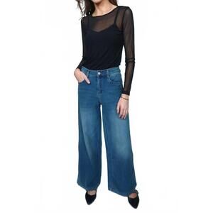NEW BAYEAS wide-leg denim pants in blue